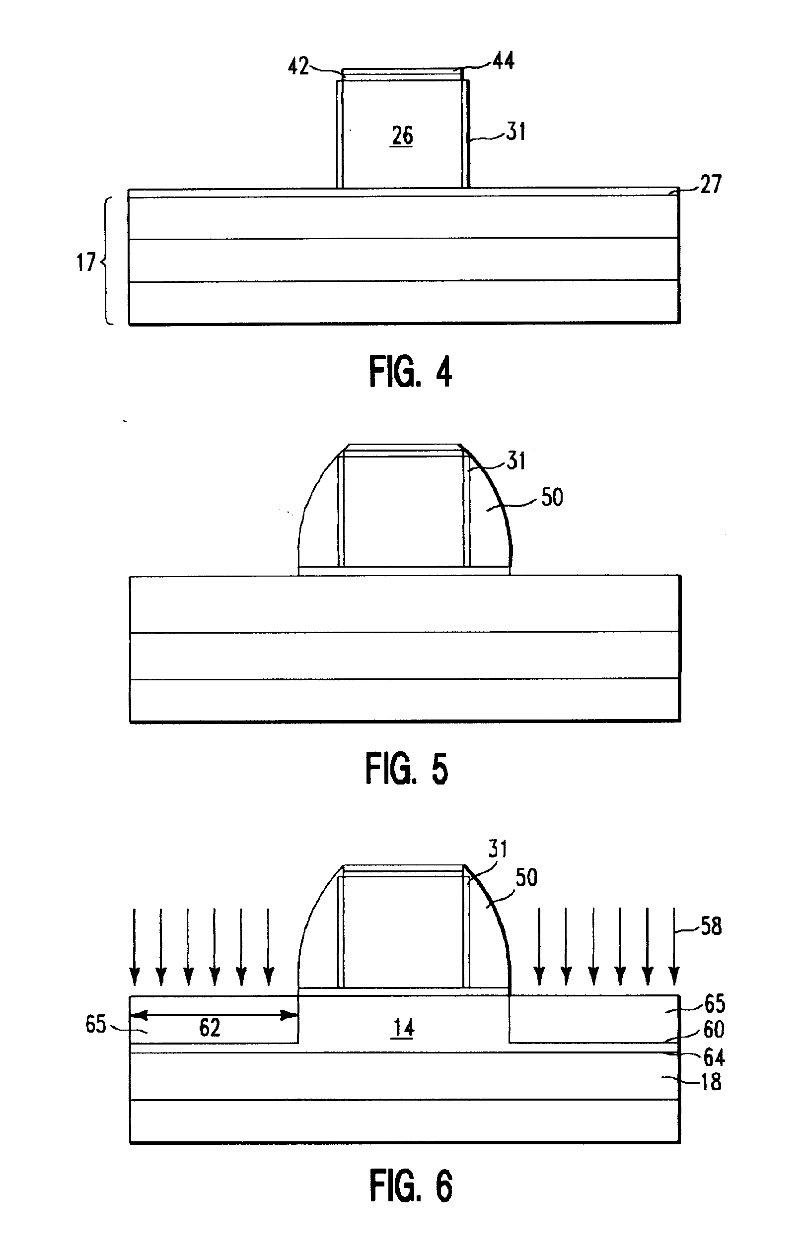 Structure and method for making strained channel field effect transistor using sacrificial spacer