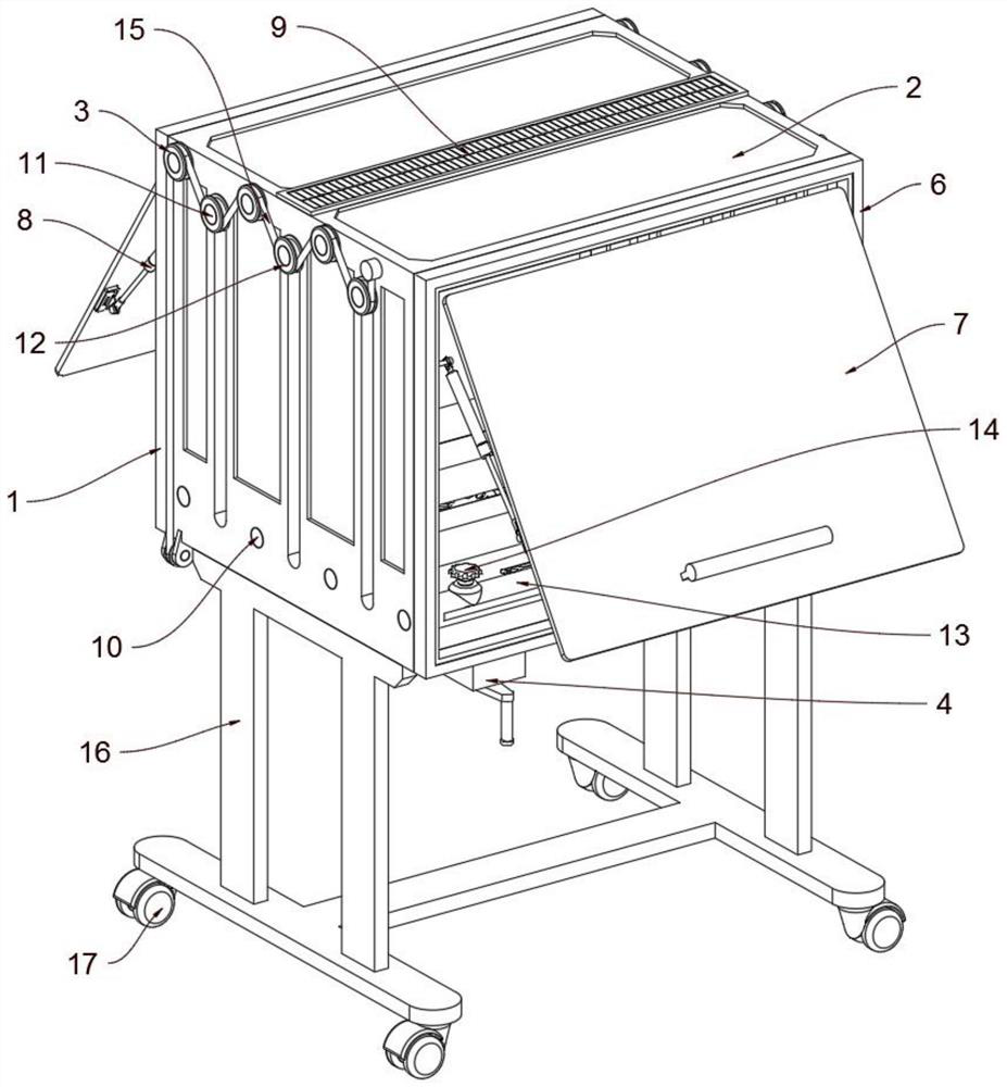 Dustproof outdoor airing device for dyeing processing of garment cloth