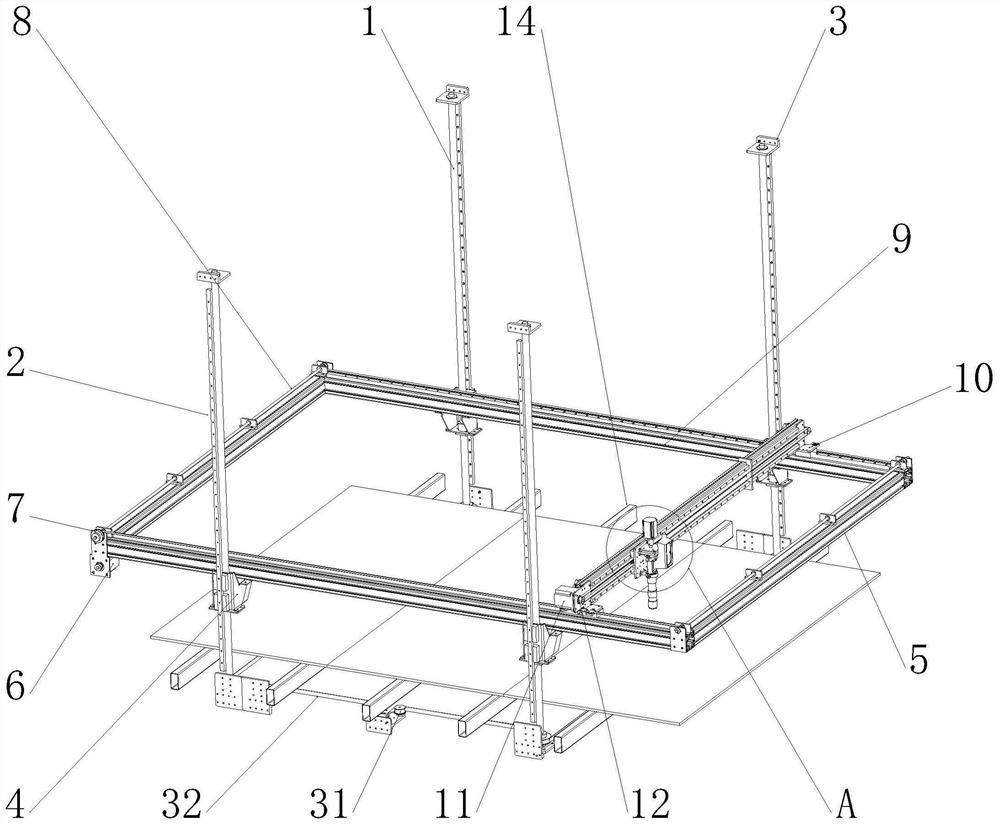 Efficient granular material 3D printing equipment