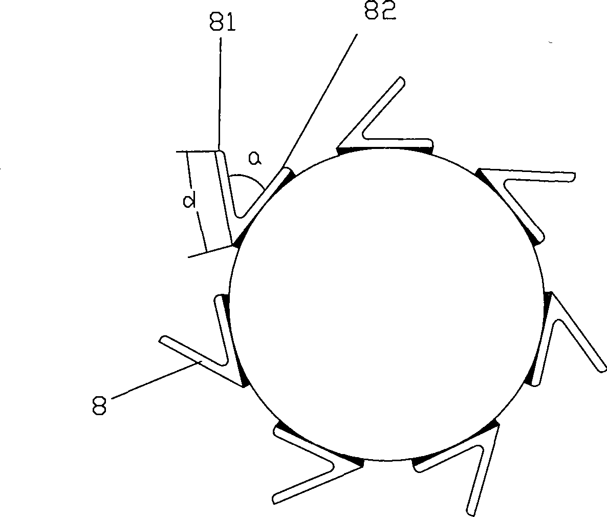 Return pull-type decorticating machine