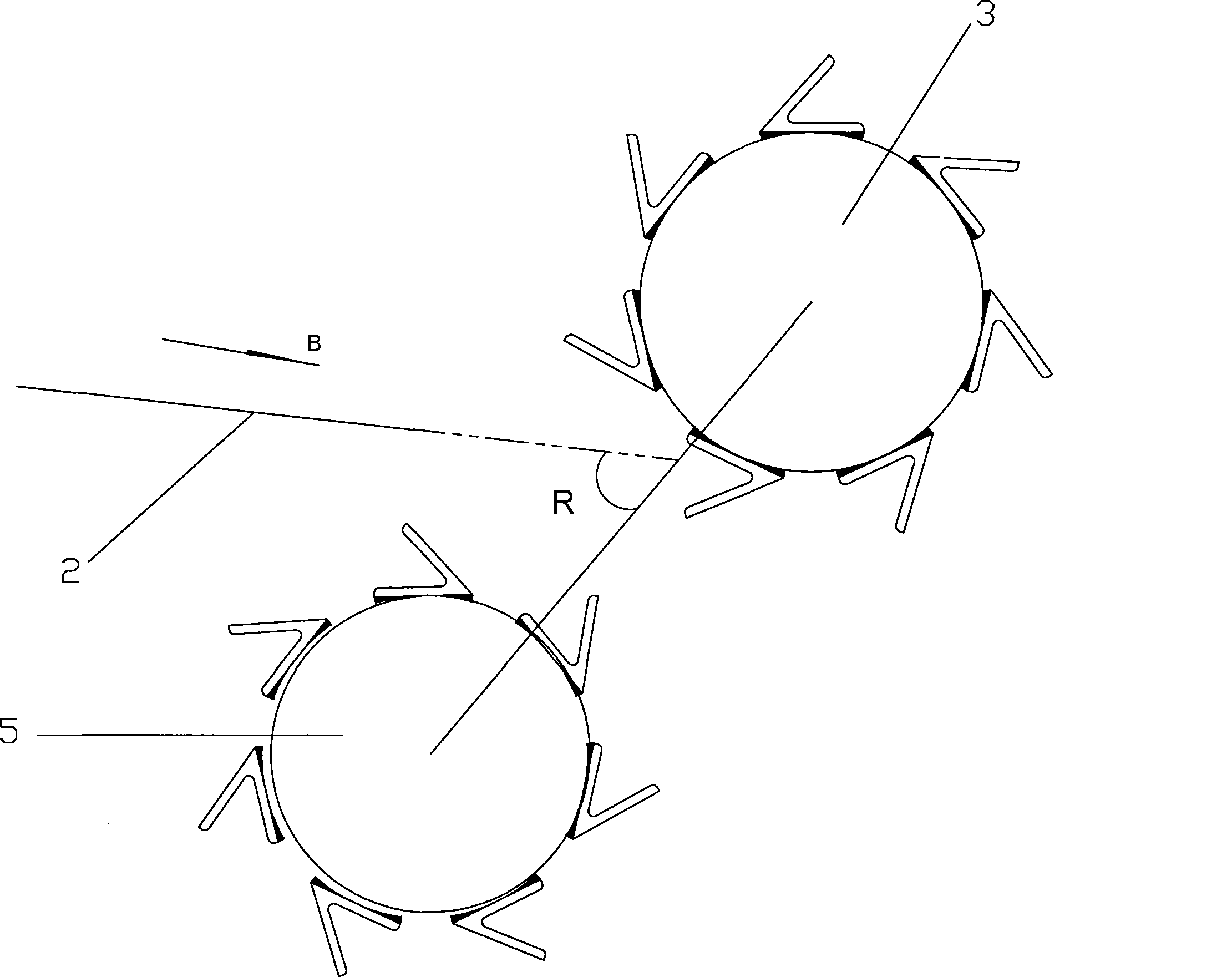 Return pull-type decorticating machine