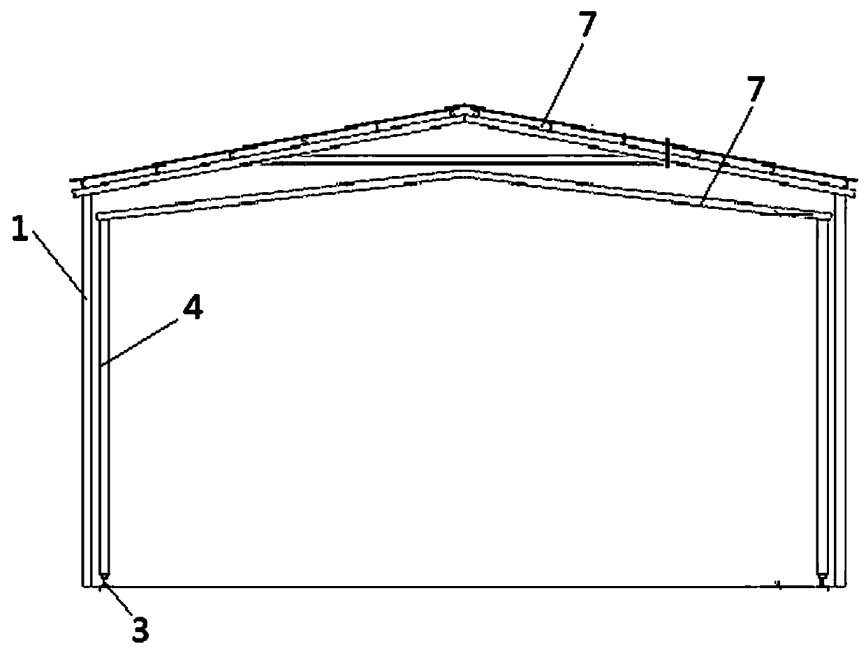 Movable reinforcement machining shed structure