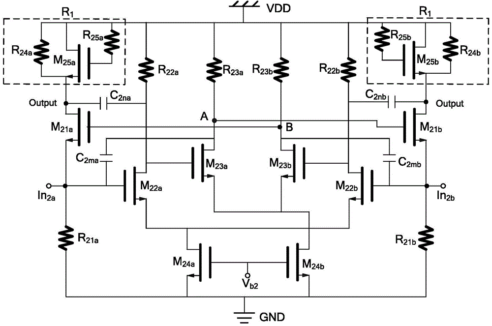 High-speed CMOS monolithic integration light receiver front end of cross coupling structure