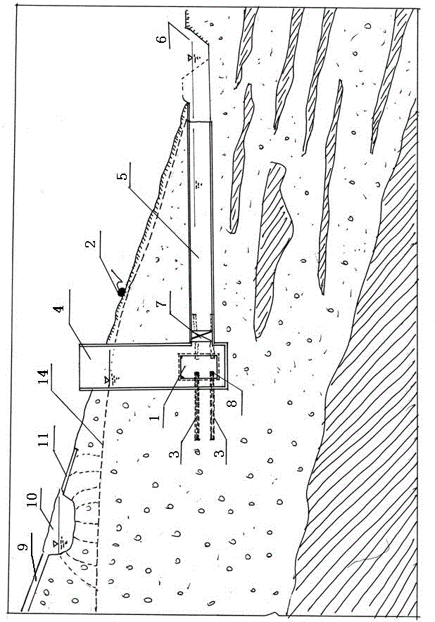 Qanat type underground reservoir water collection gallery in arid region