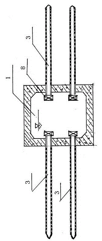 Qanat type underground reservoir water collection gallery in arid region