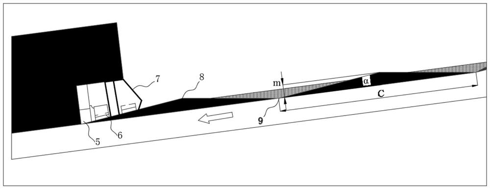 Wave-type mining method for inclined mining working face of deep heavy-water mine