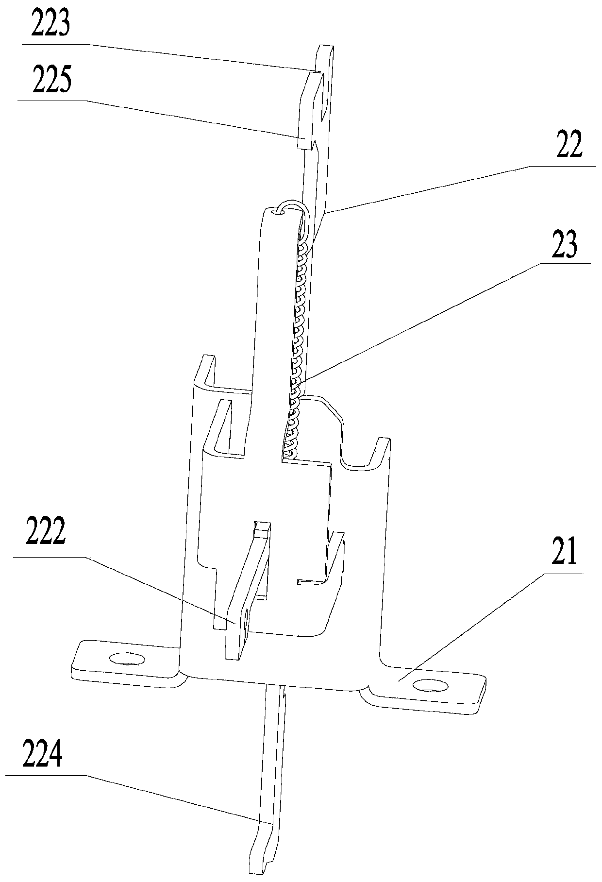 Cabinet door interlocking device for switch cabinet