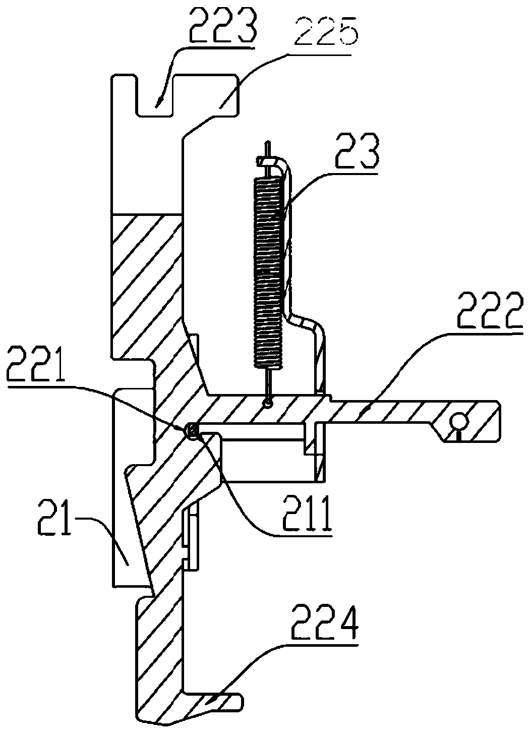 Cabinet door interlocking device for switch cabinet