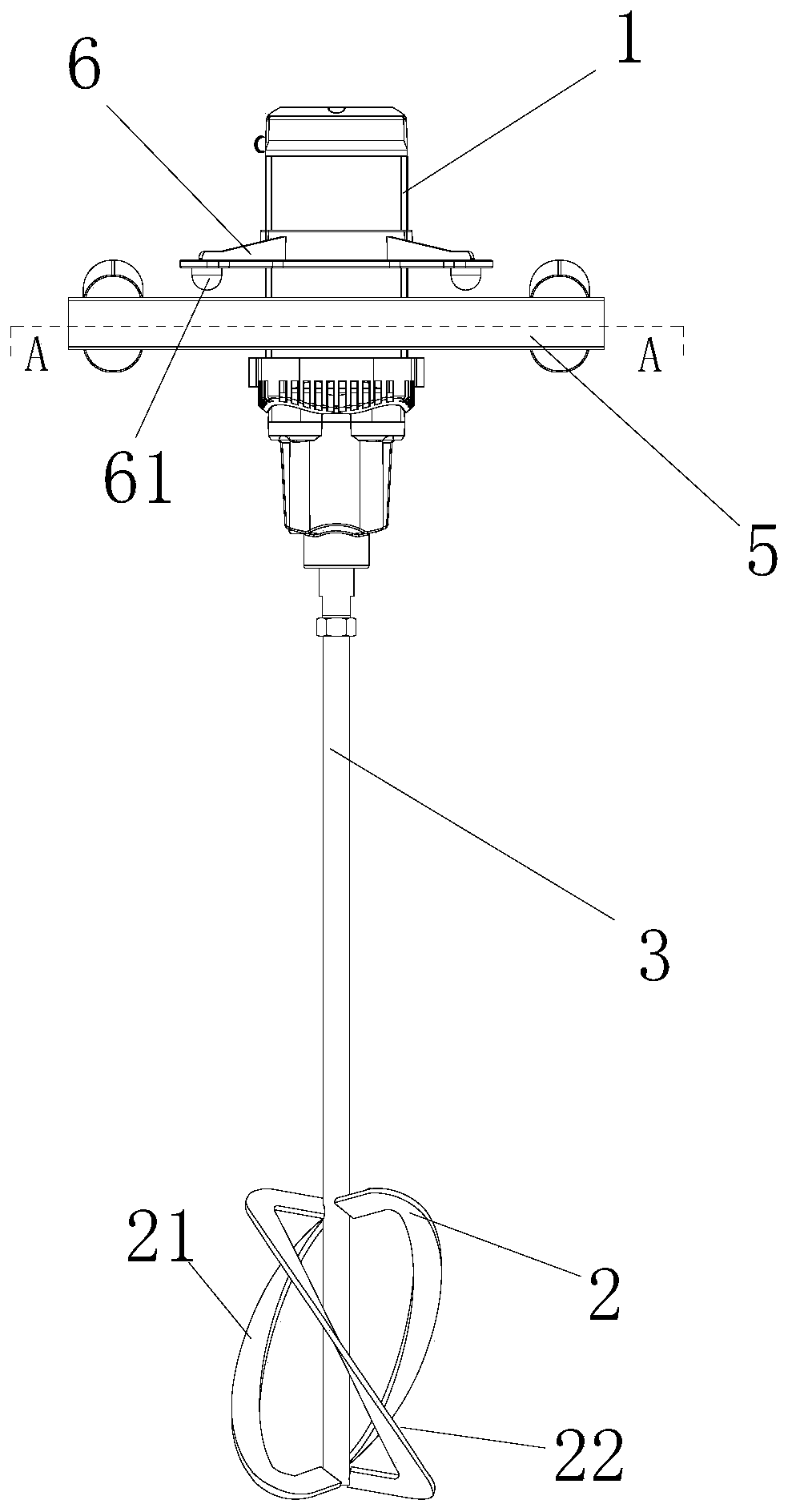 A self-deflecting mixer