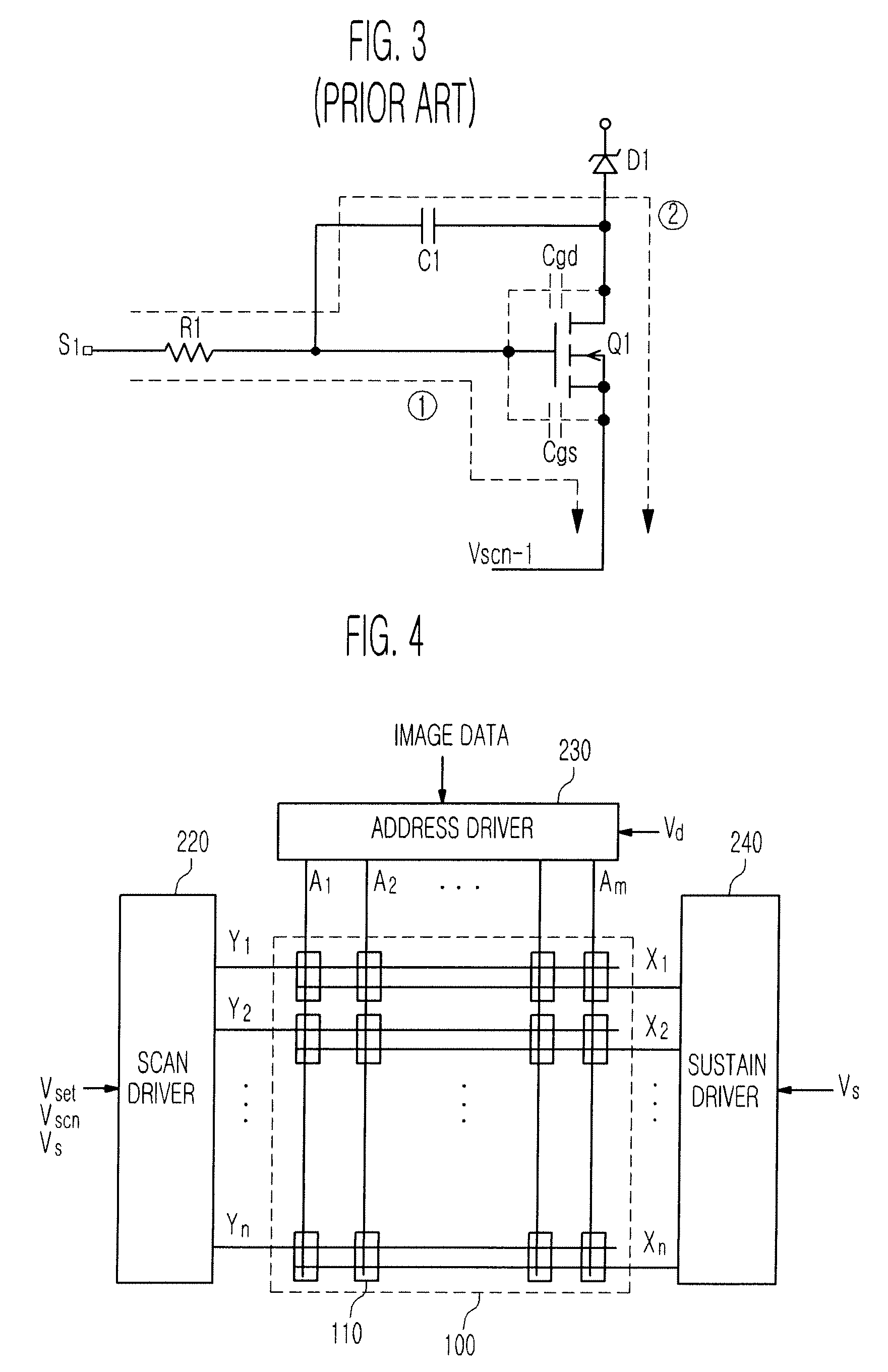 Driving device of plasma display panel and method