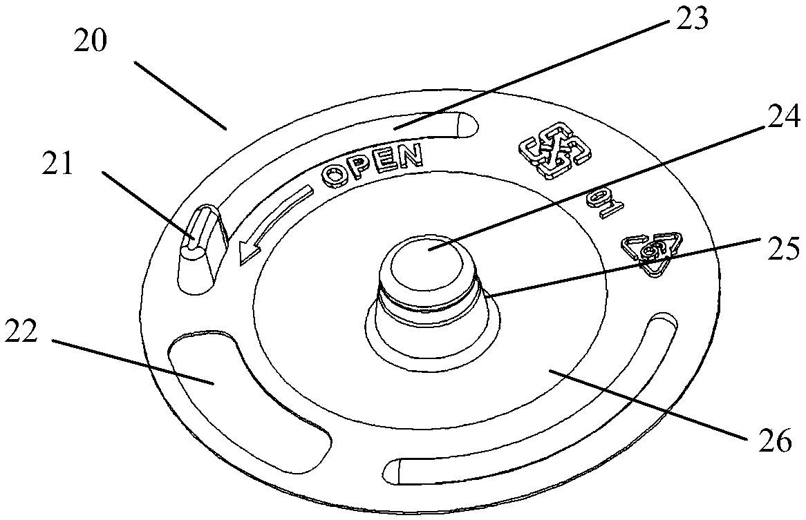 Snap-fastener type rotating seal cup lid