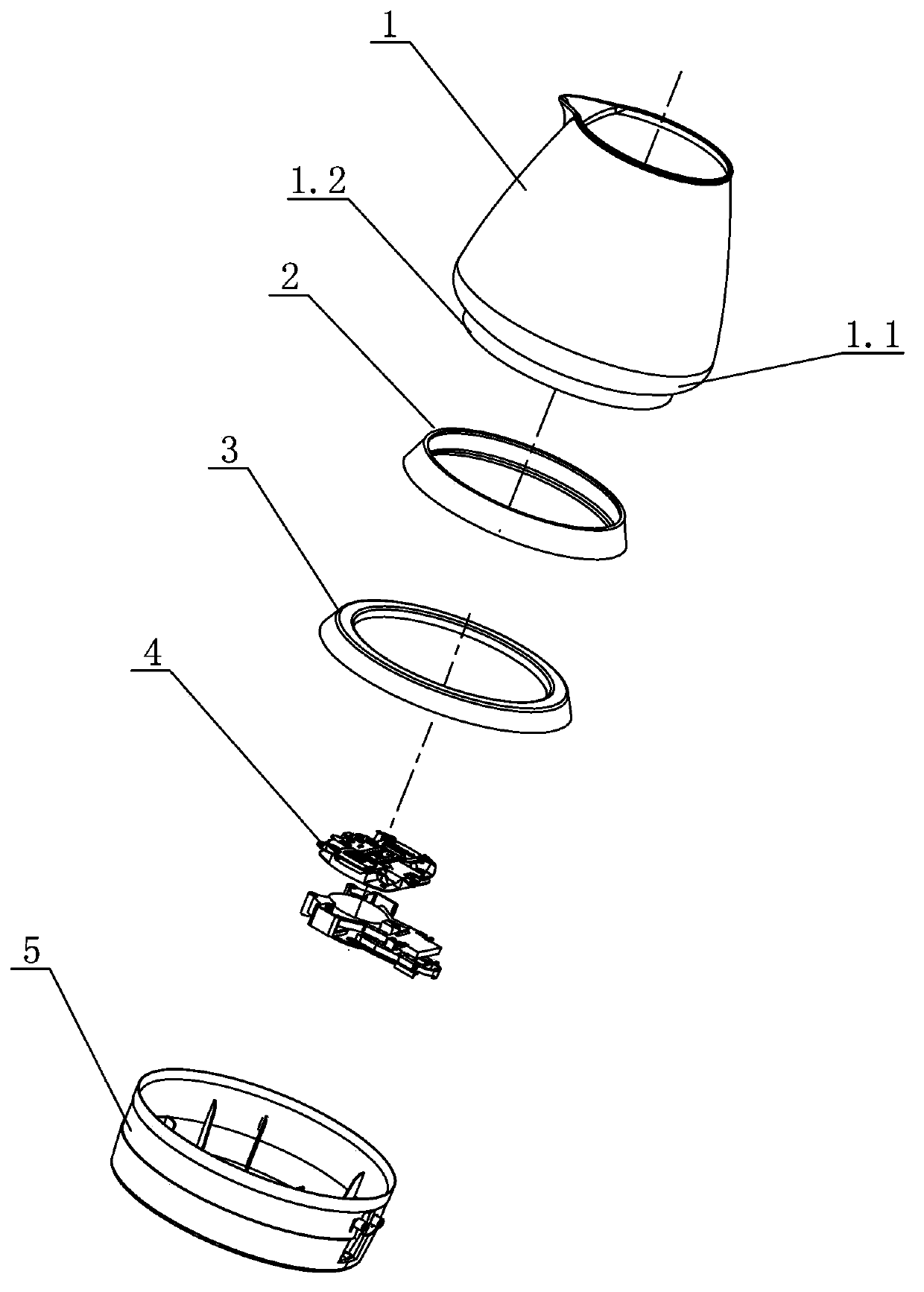 Electric glass kettle and assembly method thereof