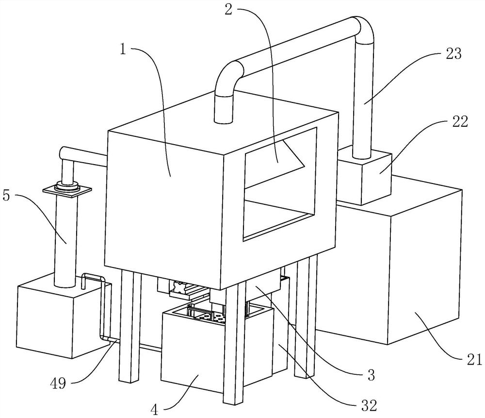 A CNC machine tool for oil fume separation and treatment