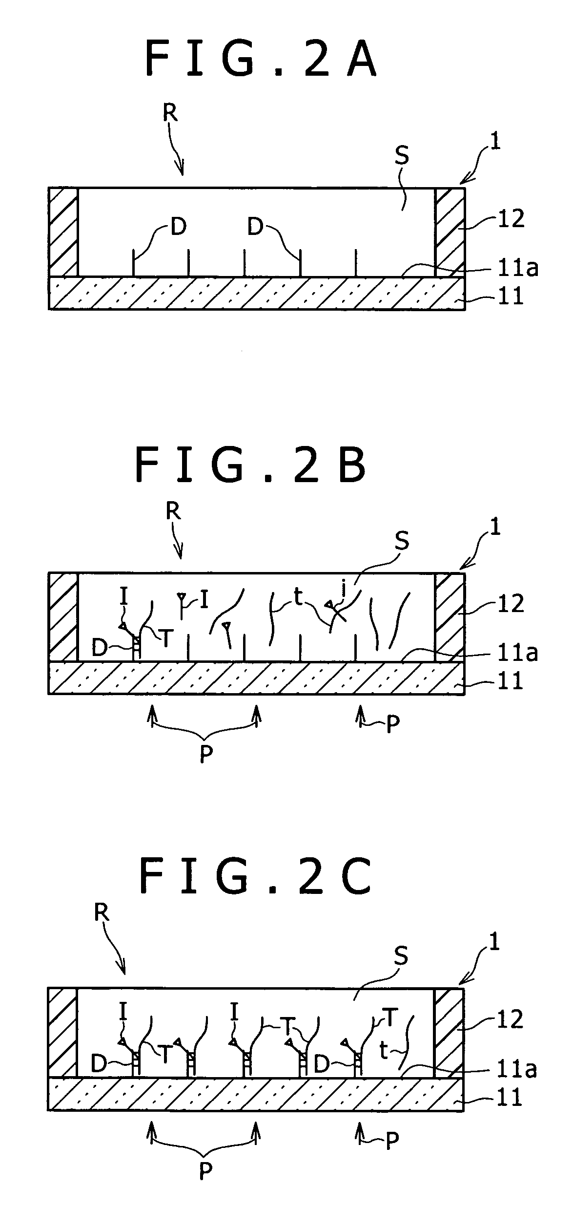 Method and unit for detecting an interaction such as hybridization, bioassay plate provided with a number of such detecting units, system for detecting an interaction such as hybridization, and reagent kit