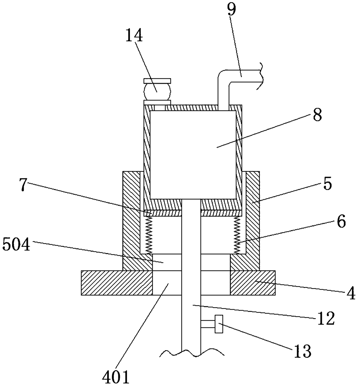 Postoperative nursing drainage device for intensive care unit