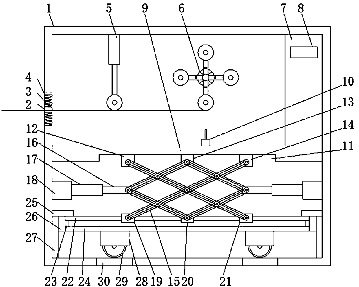 Gauze hot rolling box convenient to move