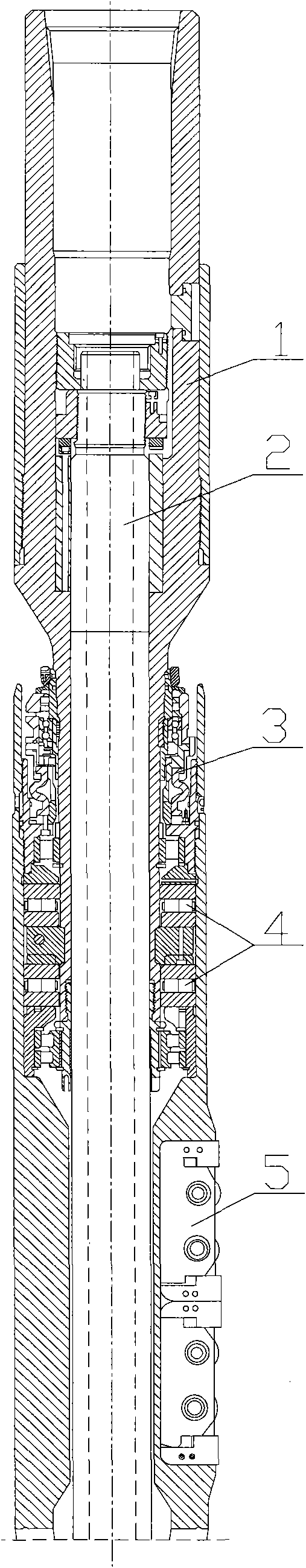 Stepless adjustable borehole trace control tool