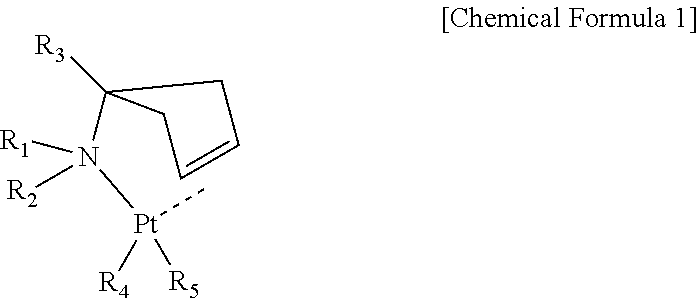 Raw material for vapor deposition including organoplatinum compound and vapor deposition method using the raw material for vapor deposition