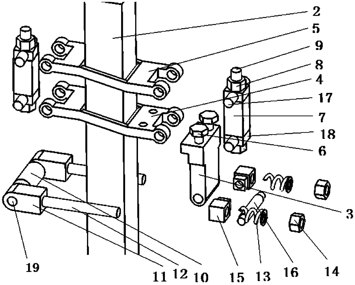 Alternate self-locked climbing piezoelectric actuator