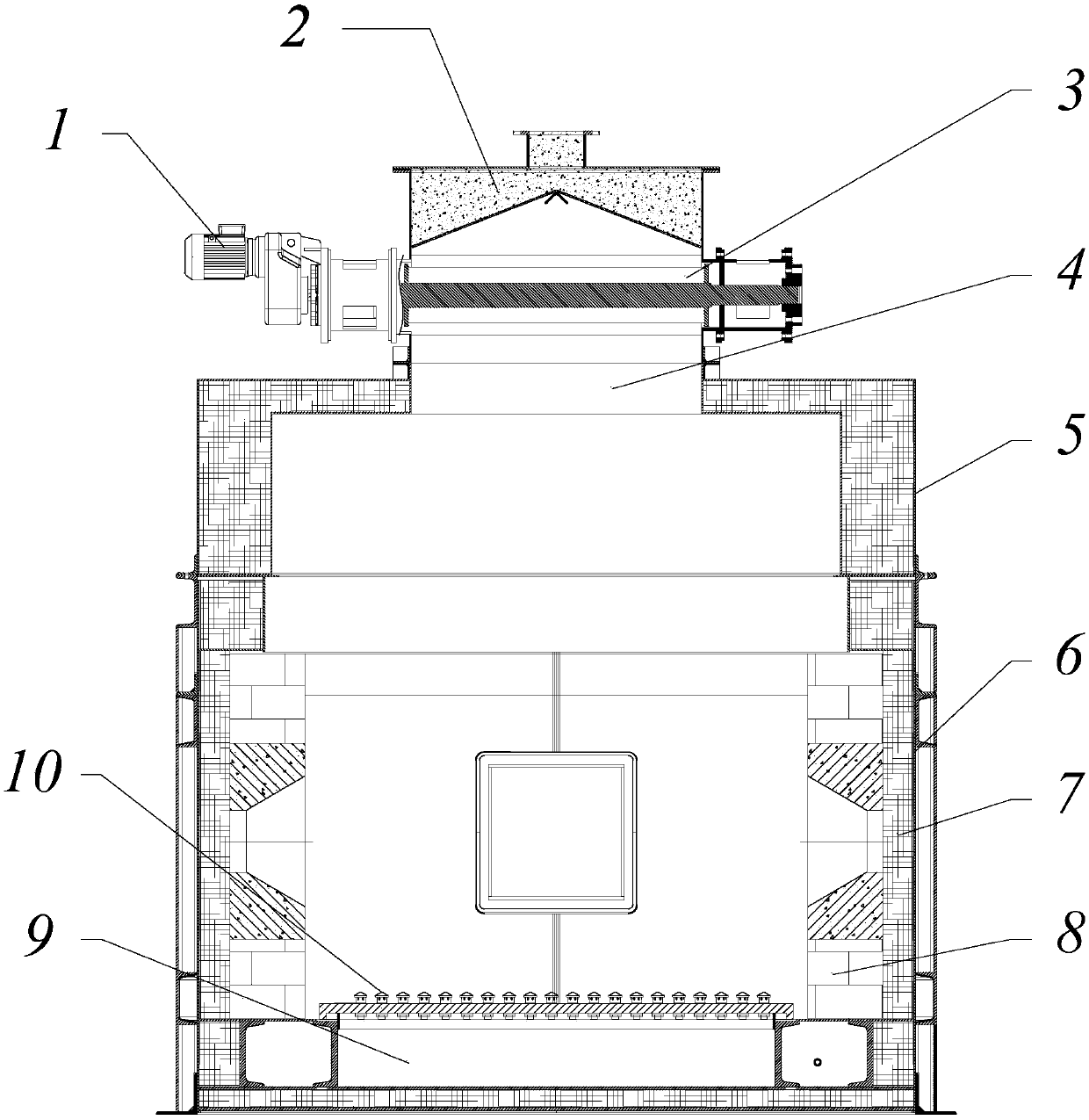 Method for recycling waste foundry sand through compound roasting device