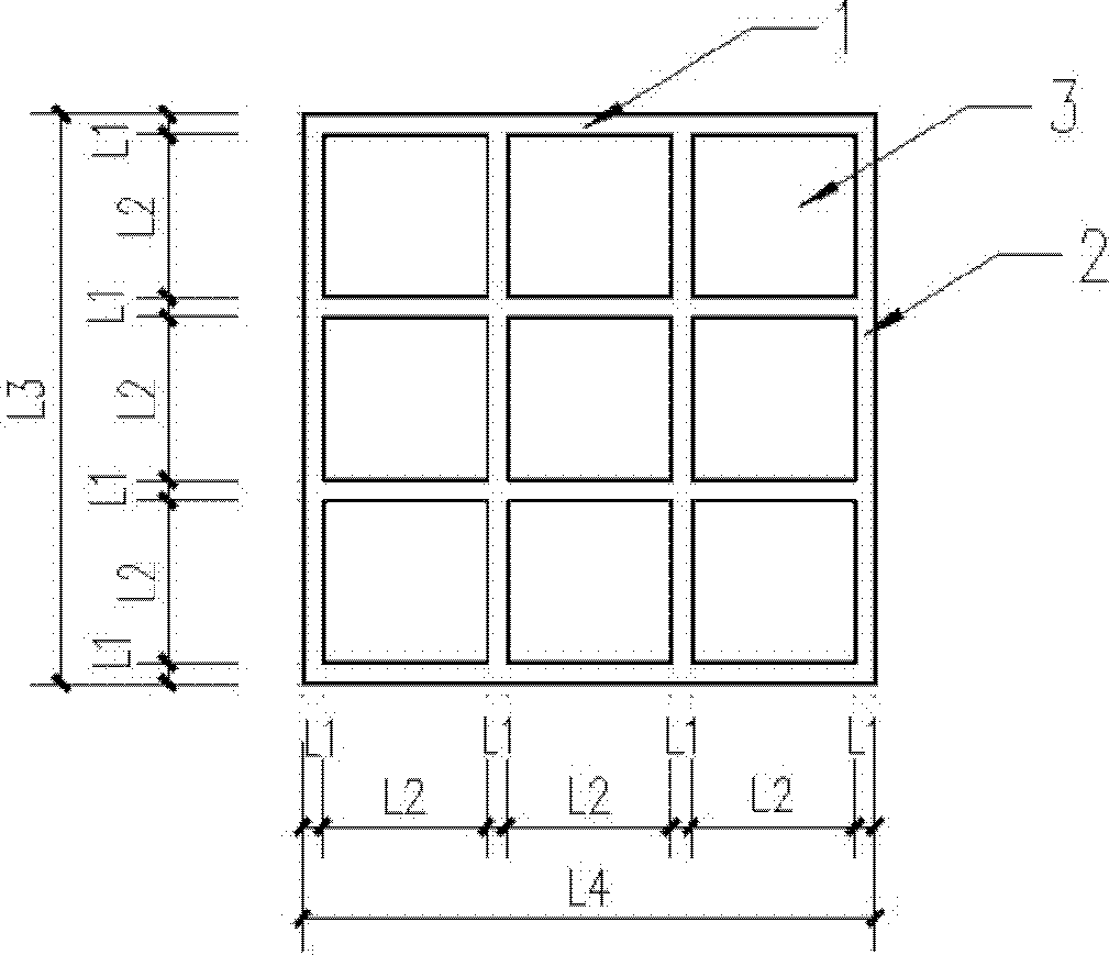 Shear wall with dense ribs and clad steel plates