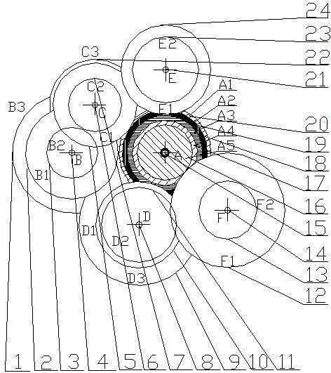 Multipointer controller for control of curve flight time and direction