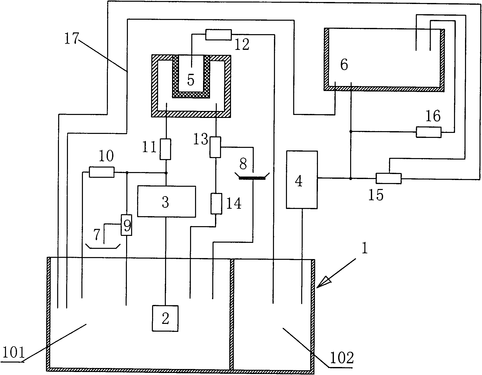 Electric spark processing working solution circulating system with self-cleaning function