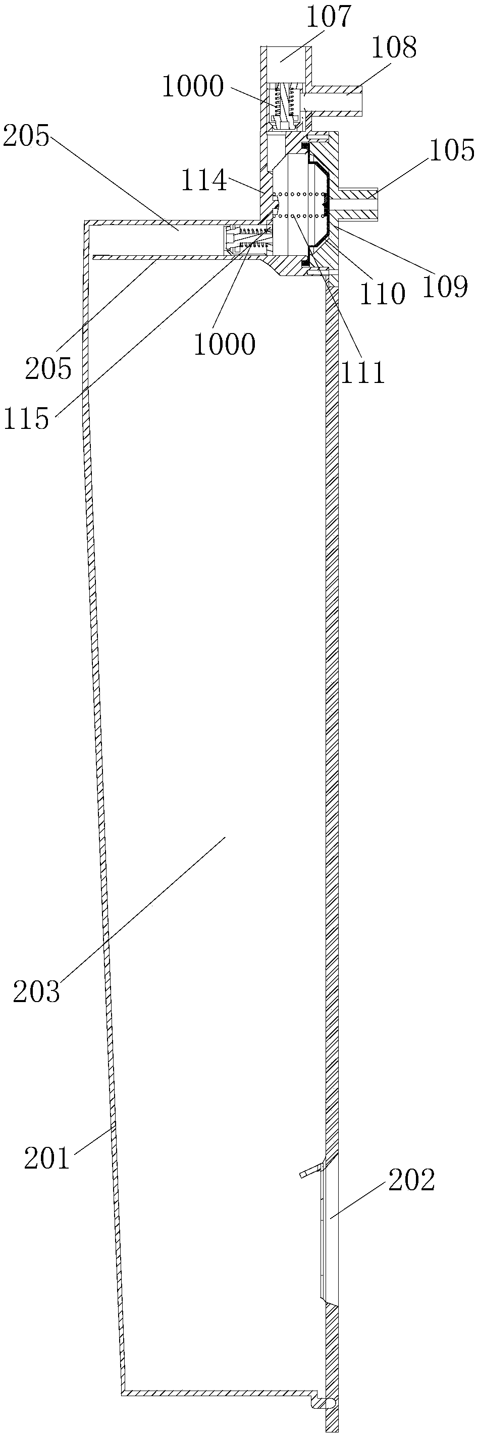 Storage and feeding device for garment treatment agent and washing machine