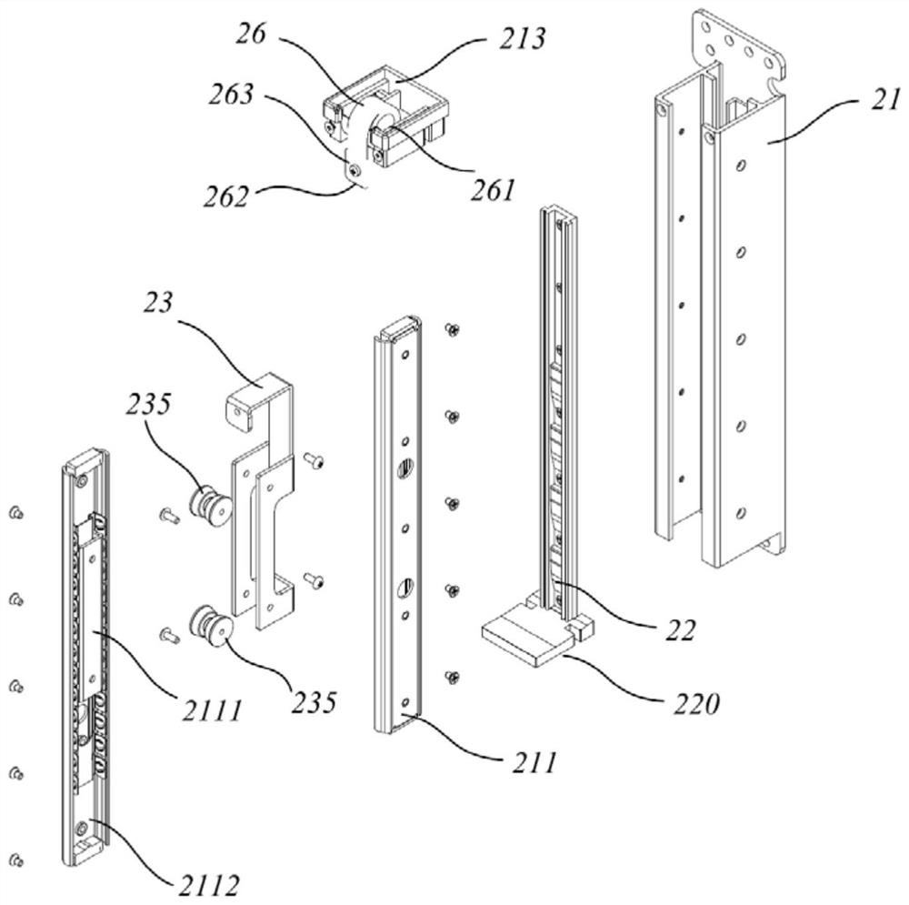 Self-balancing adjustable rack device and refrigerator with same