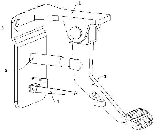 Safety brake pedal assembly of new energy automobile