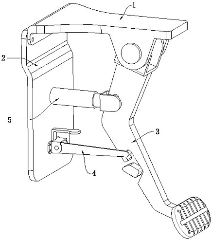 Safety brake pedal assembly of new energy automobile