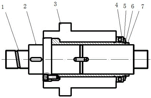 Nut rotation type ball screw pair with anti-loosening device