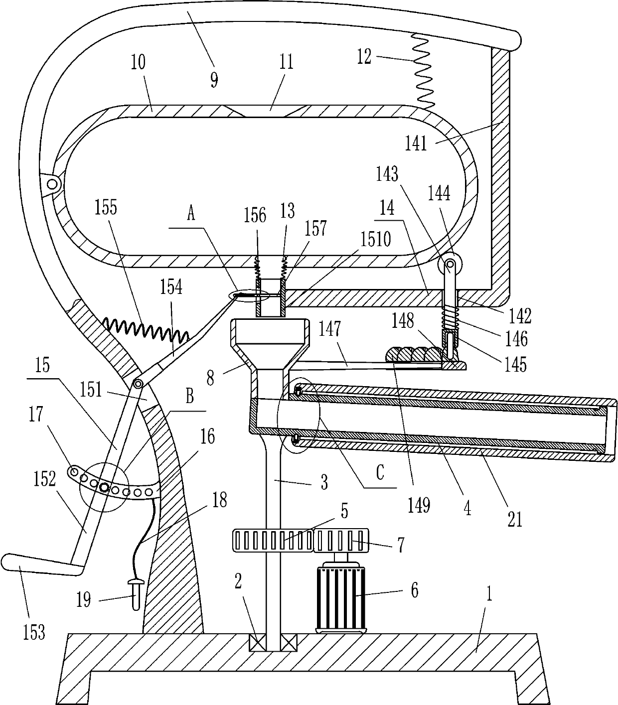 Fishing bait throwing machine