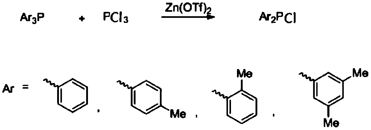 A kind of preparation method of diaryl phosphorus chloride compound