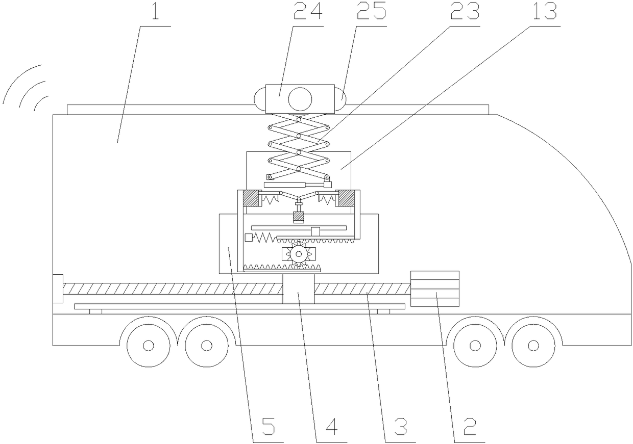 Reliable surveying and mapping vehicle based on Internet of Things and conveniently assembled and disassembled