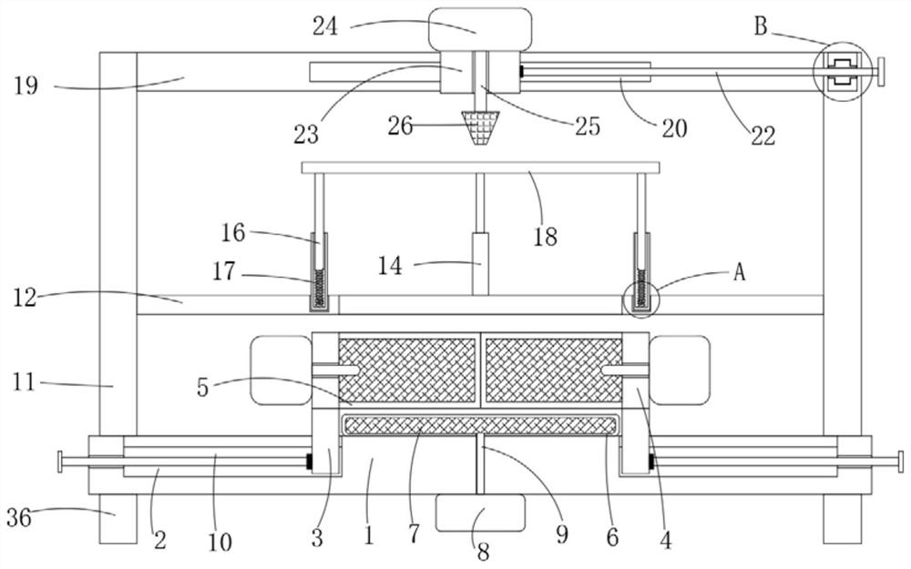 Clamping and fixing device for processing treatment of complex-form materials