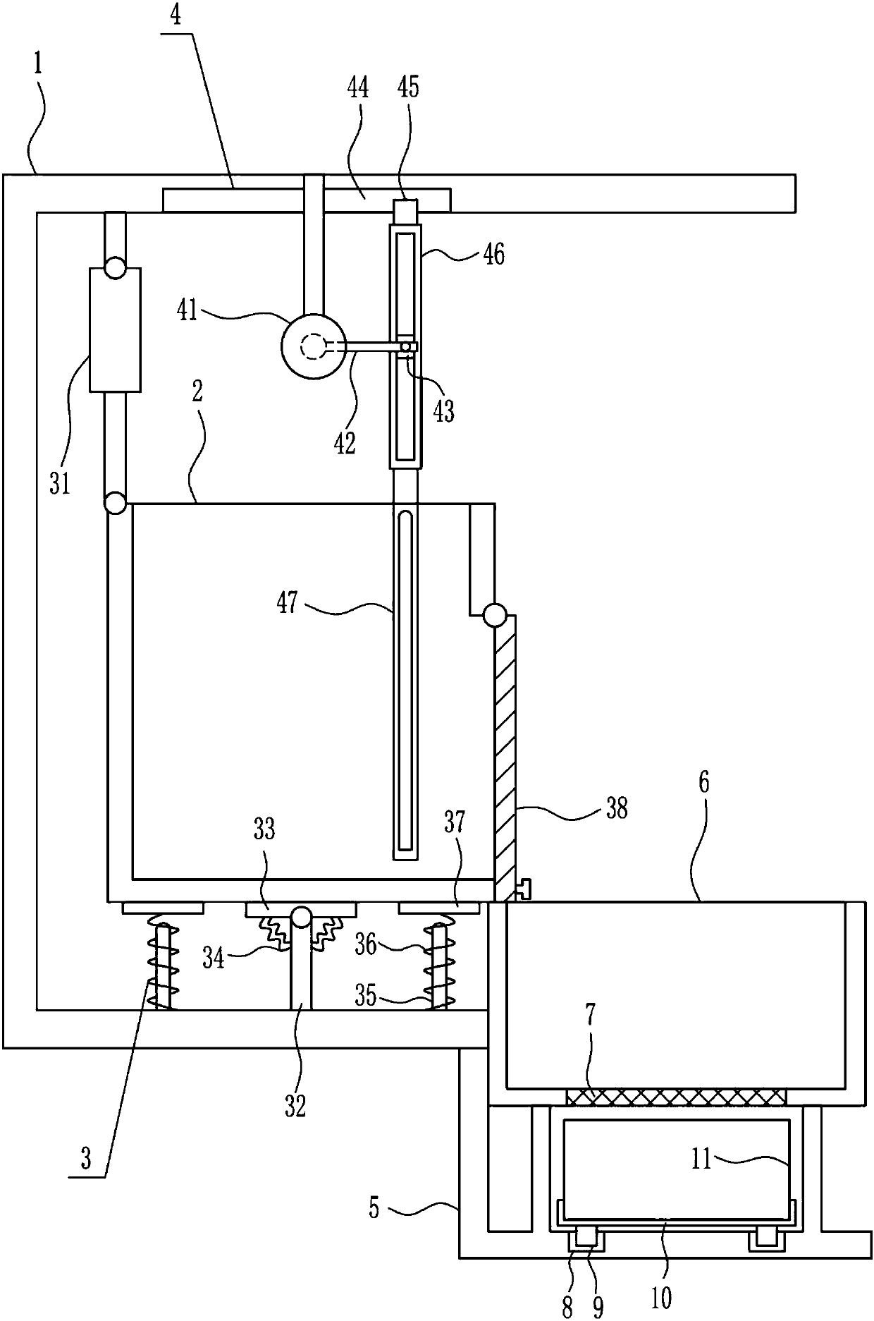 Building rubbish recycling device for rubbish recycling