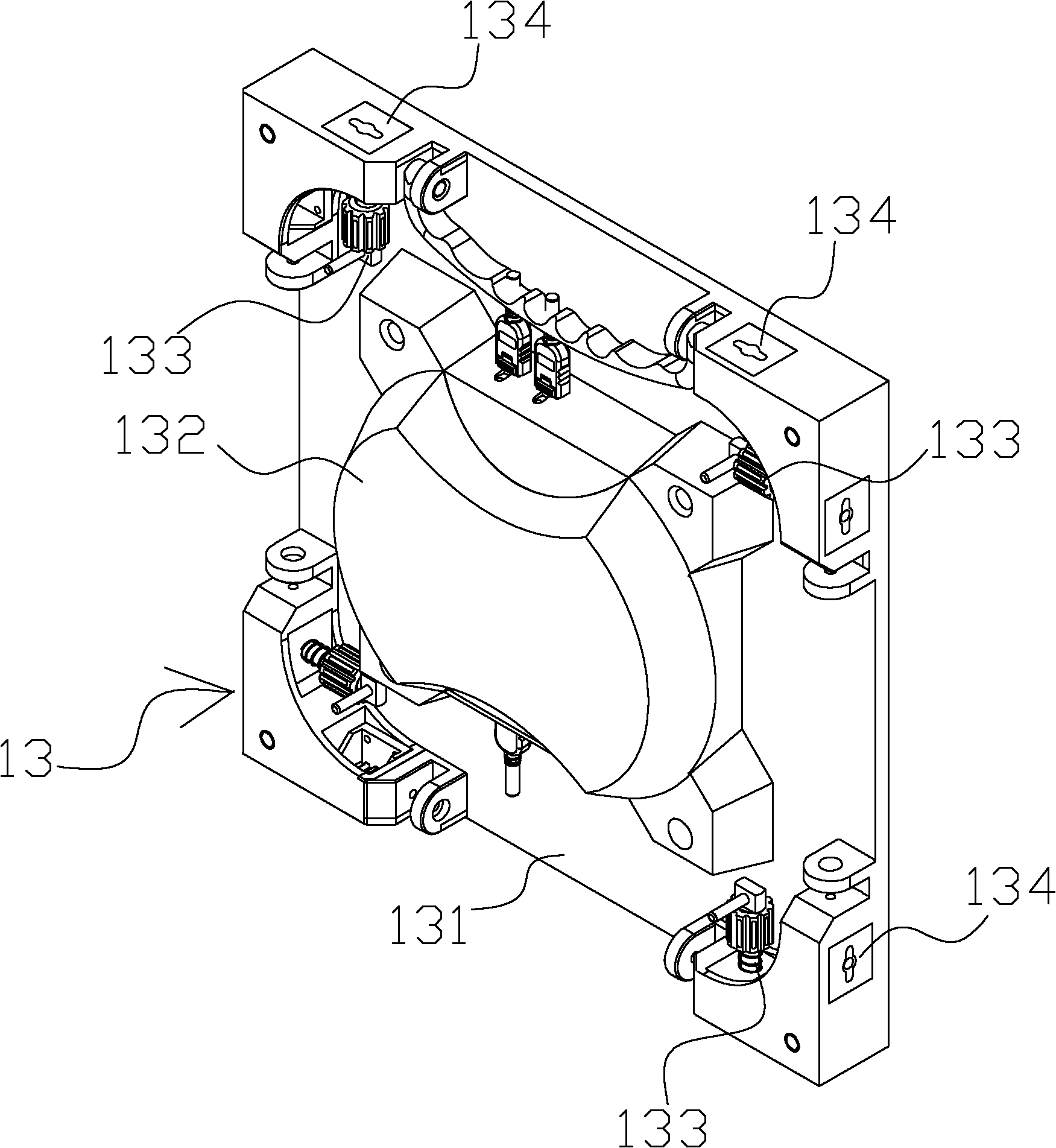 Structure of box body of light emitting diode (LED) display screen