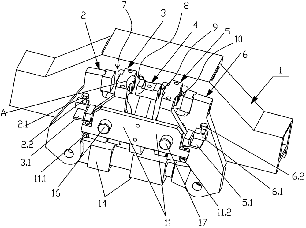 Steel bar clamping mechanism on steel bar truss forming machine