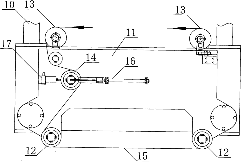 Tension adjusting mechanism of diamond wire extracting machine