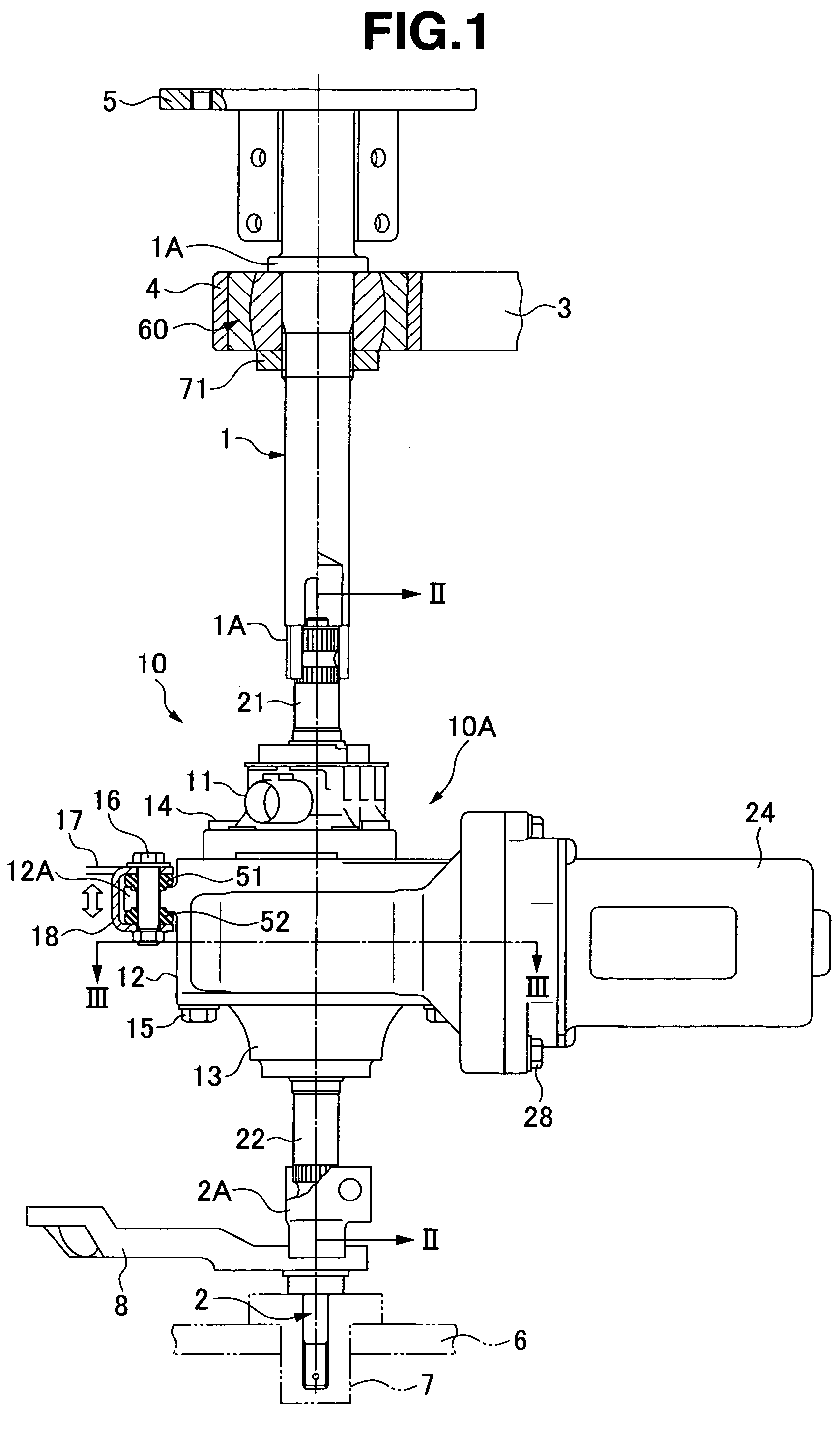 Steering shaft support structure of motor-driven steering assist apparatus