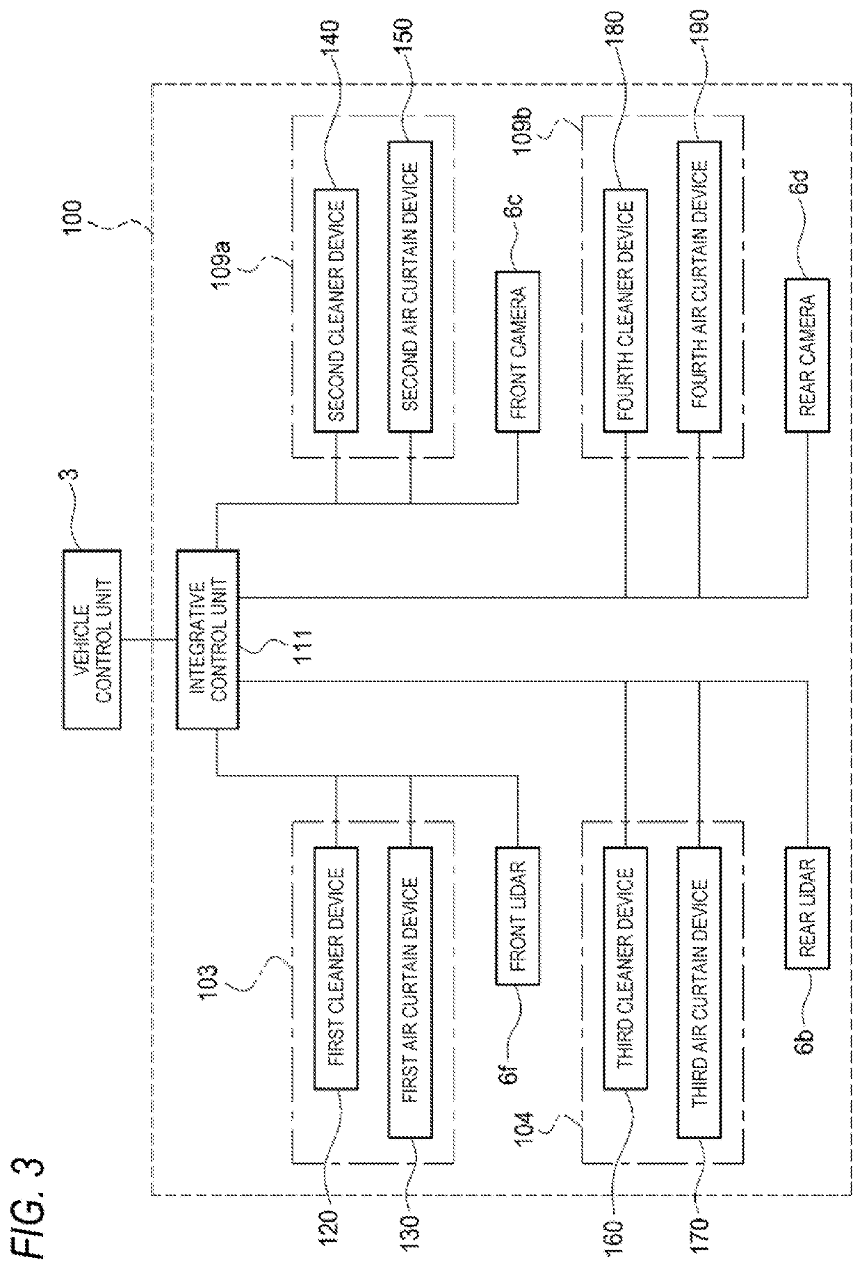 Vehicle cleaner system and sensor system with vehicle cleaner