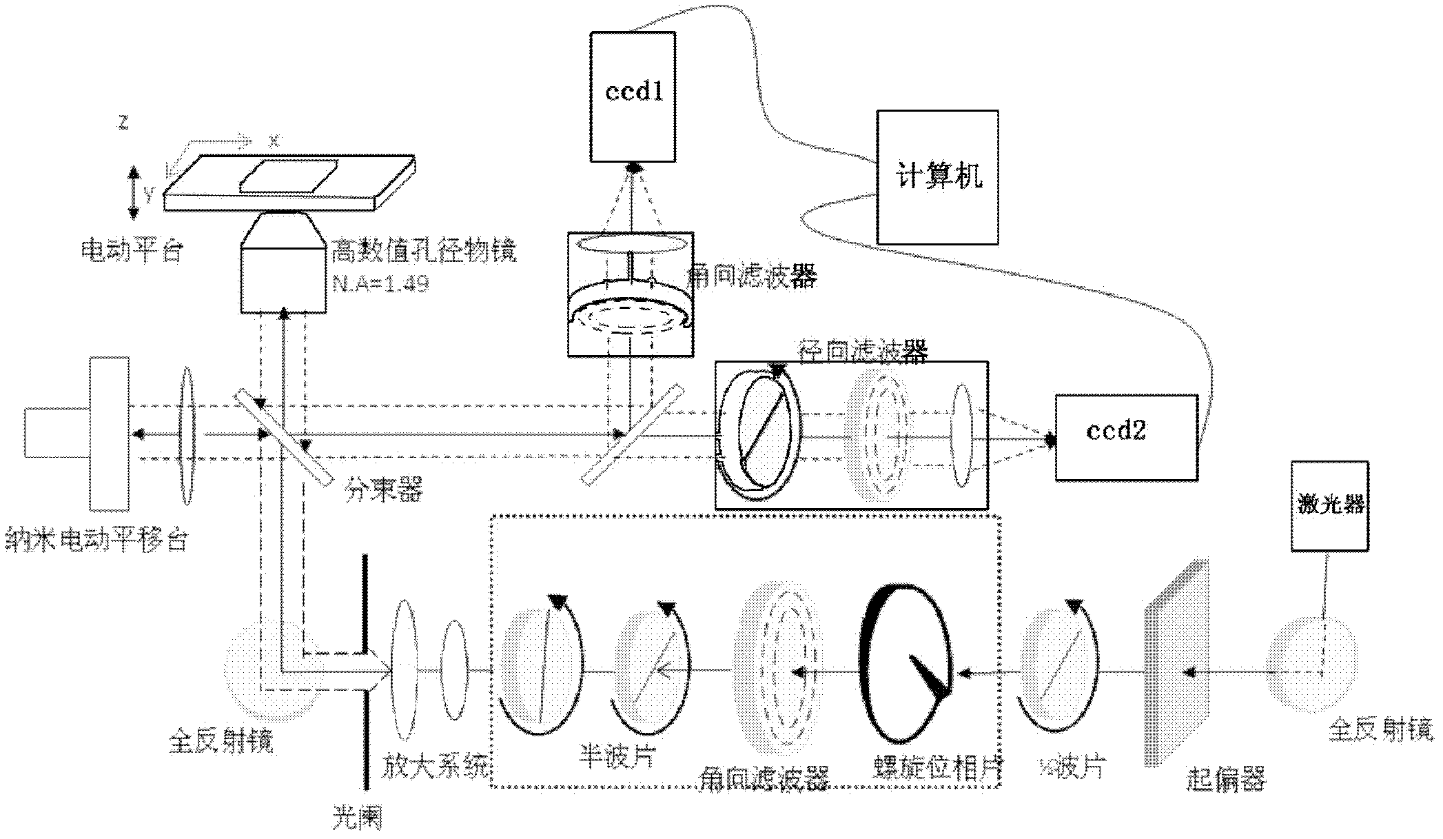 Differential interference phase detecting method and device of vector beam excitation surface plasma