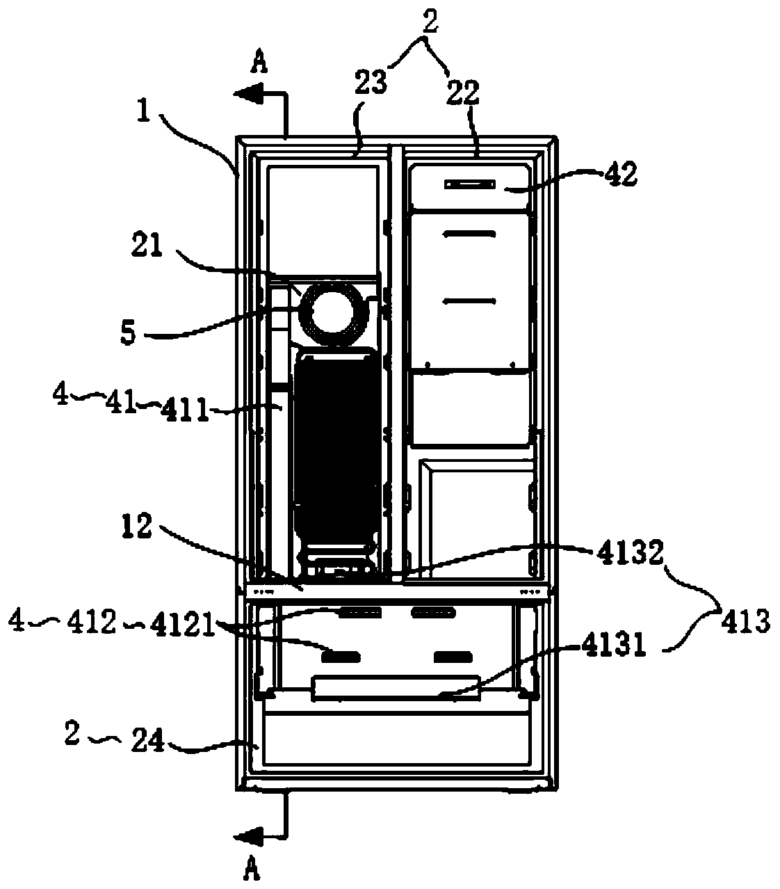 Air cooled refrigerator