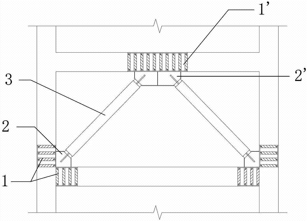 An H-shaped embedded connection node between a concrete member and a steel support