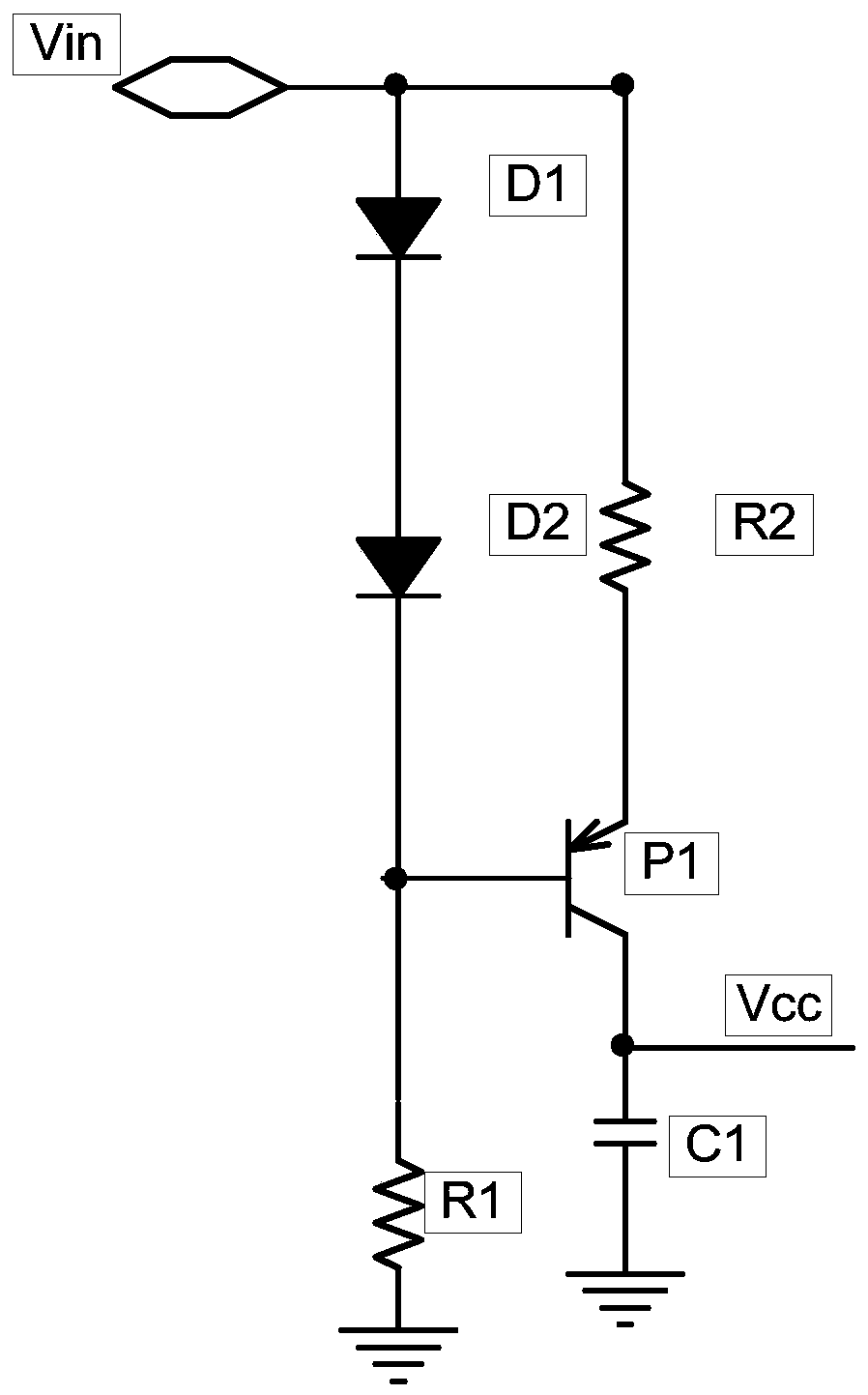 Circuit structure compatible with intermittent power supply and continuous power supply and power supply method thereof