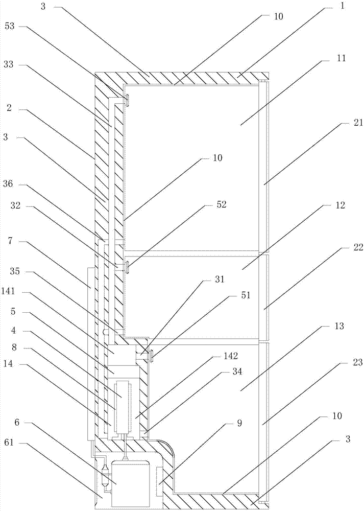 Air-cooled refrigerator and humidifying and freshness keeping method