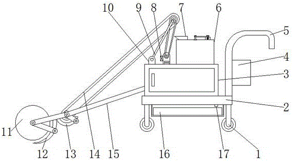 Pig manure cleaning device for pig farm