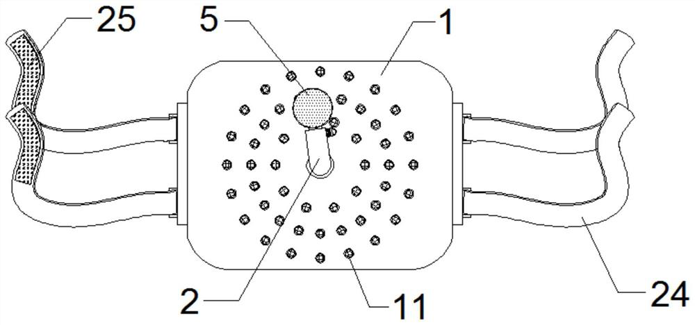 Massage and daily nursing integrated device for gastroenterological patient