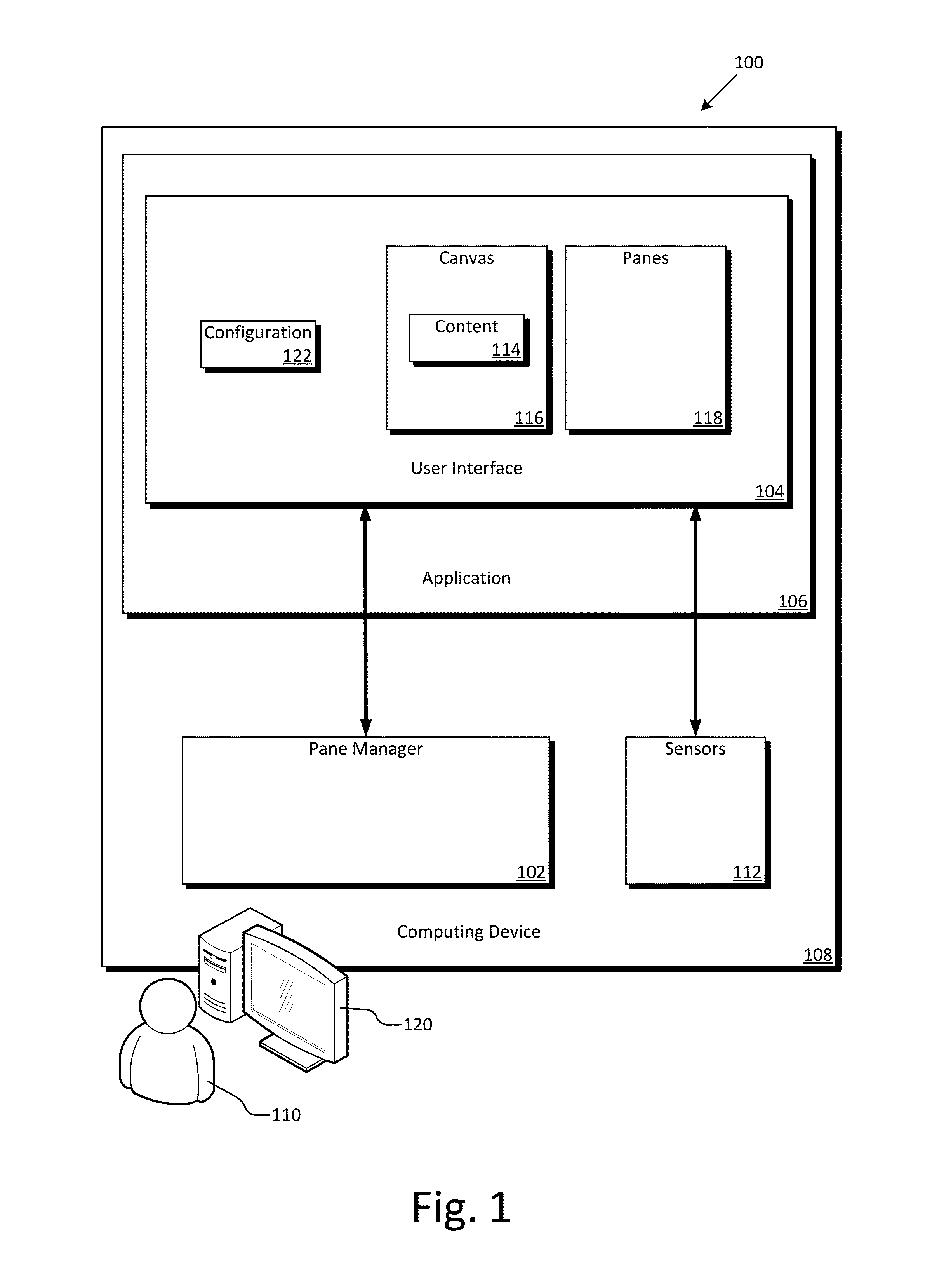 Adaptive user interface pane manager